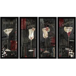 Martini, Cosmopolitan, komplet 2 uramljene slike 30x70cm svaka