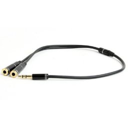 Audio adapter RJA 1x3.5mm muški na 2x3.5mm ženski stereo 10cm audio splitter kabl Gembird CCA-415M-0.1M