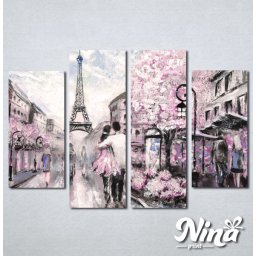Slike na platnu Pariz zaljubljeni par Nina237_4