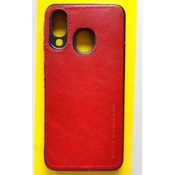 TPU LEATHER maska za Samsung SM-A405F Galaxy A40 2019 (5.9") crvena