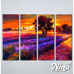 Slike na platnu Zalazak sunca i sarena poljana Nina239_4