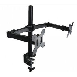 MA-DF2-01 Gembird Podesivi dupli stoni drzac za monitor, tilt,13-27" max.2x7kg