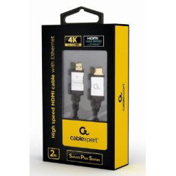 CCB-HDMIL-2M Gembird HDMI kabl, High speed,ethernet support 3D/4K TV "Select Plus Series" blister 2m