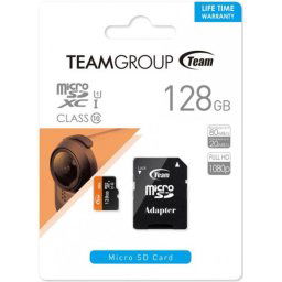 TeamGroup MICRO SDXC 128GB UHS-I +SD Adapter TUSDX128GUHS03
