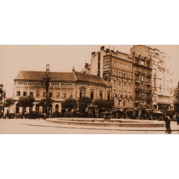 Stari Beograd - hotel Balkan 1933. god., uramljena slika 50x100cm
