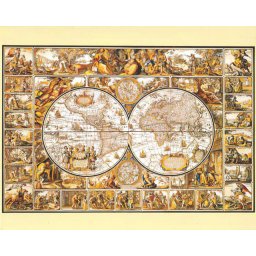 Stara mapa geografska sa zlatotiskom, dimenzije 56x71cm