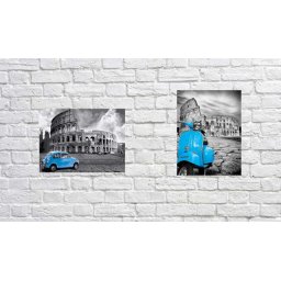Blue Colosseum, dve uramljene slike 30x40cm svaka