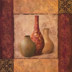 Tople zemljane boje 2, uramljena slika 50x50cm