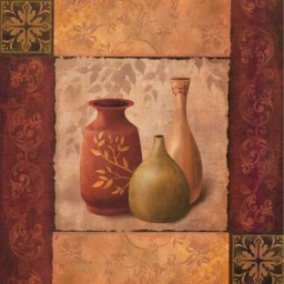 Tople zemljane boje, uramljena slika 50x50cm