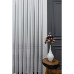 Zavesa lanena ljubičaste pruge