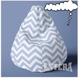 Plave cik-cak linije lazy bag od šoteksa