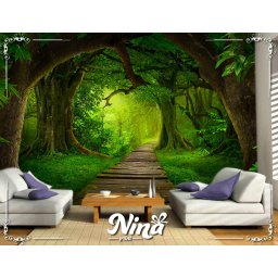 Foto tapet DSrvena staza kroz sumu Tapet223