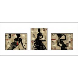 Vogue girls, tri uramljene slike 30x40cm svaka