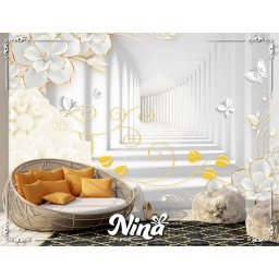 Foto tapet 3d Cvet i leptiri Tapet231
