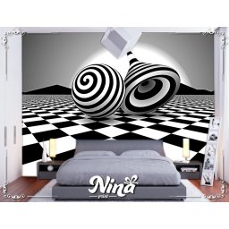 Foto tapet Crno beli svet Tapet230