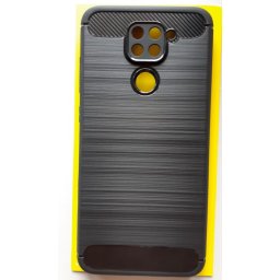 TPU maska BRUSHED za Xiaomi Redmi Note 9 2020 (6.53") crna