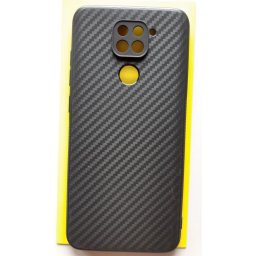 TPU maska CARBON 0.3mm ultra tanka za Xiaomi Redmi Note 9 2020 (6.53") crna