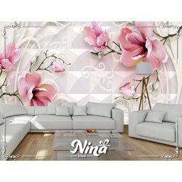 Foto tapet Roze magnolija Tapet237