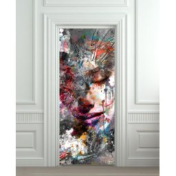 Nalepnica za vrata Devojka art 6204