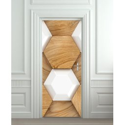 Nalepnica za vrata Neobični oblici 6216