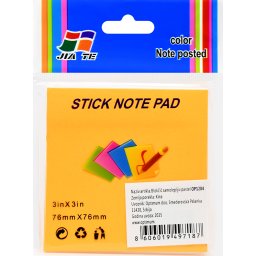 BLOKČIĆ SAMOLEPIV 76X76 NEON NARANDŽASTI 1/12 OP1204 WY *AK