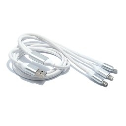 USB data kabal RUBBER 3in1 (micro/Iphone lightning/type C) beli