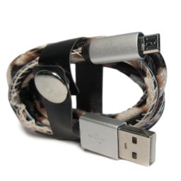 USB data kabal LEATHER safe microUSB 015