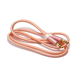 Audio AUX kabal Woven 3.5mm roze