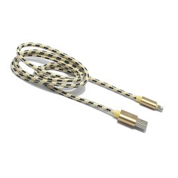 USB data kabal BRAID za Iphone lightning zlatni