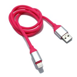 USB data kabal Q Elastic za Iphone lightning pink