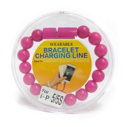USB kabal BRACELET za Iphone lightning pink
