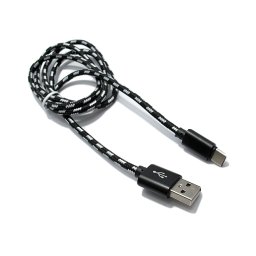 USB data kabal BRAID Type C crni
