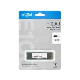 SSD 480GB CRUCIAL E100, CT480E100SSD8, PCIe Gen4x4, NVMe, 4700/2500 MB/s