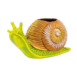 Baštenska dekorativna saksija i figura 27 x 19 cm PUŽ