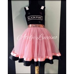 Black and pink haljina