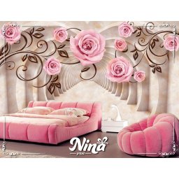Foto tapet 3d tapet Elegantne roze ružeTapet256