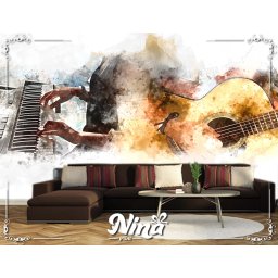 Foto tapet Klavir i gitara Tapet255