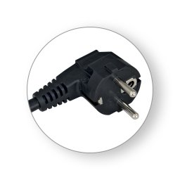 Kabl za napajanje sa šuko priključkom 3x1.5mm2 2.0m crni