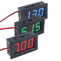 Digitalni LED ampermetar 10A plavi