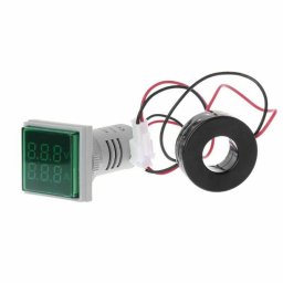 LED ampermetar/voltmetar 22mm zeleni