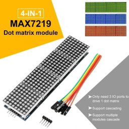 Četvorostruki LED dot matrix modul 8x8 zeleni