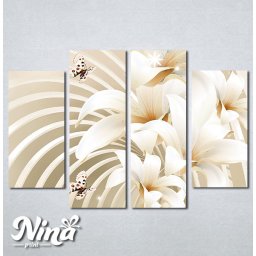Slike na platnu Beli cvet i leptiri Nina279_4