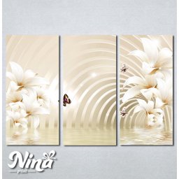 Slike na platnu Beli cvet i leptiri Nina279_3