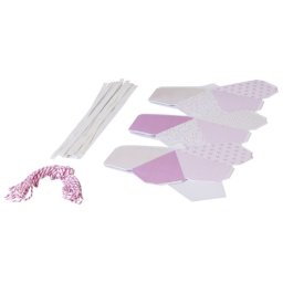 Ukras papirni 9x9cm Dijamant 200g pk6 Heyda 20-48707 23 roze blister