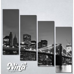 Slike na platnu Bruklinski most noću Nina281_4