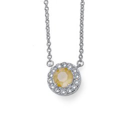 Ženski oliver weber loco buterrcup lančić sa Žutim swarovski kristalnim priveskom ( 12087r.124 )