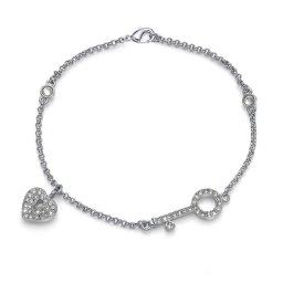 Ženska oliver weber treasure crystal narukvica sa swarovski belim kristalom ( 32250r )