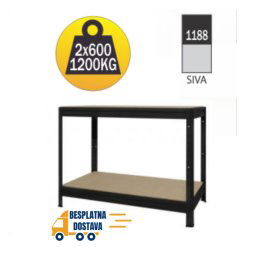 Polica Radna klupa 87x120x60cm, 2x600kg