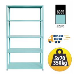 Metalna polica Azure 172x90x30cm, 5x70kg