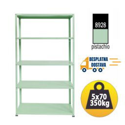 Metalna polica Pistachio 172x90x30cm, 5x70kg